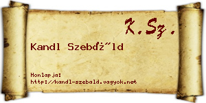 Kandl Szebáld névjegykártya